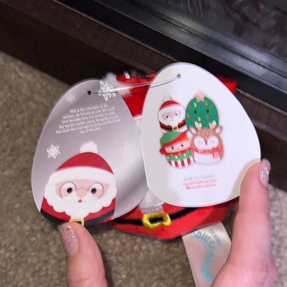 Squishmallows Nick Santa Claus Stuffed Plush Clip 3" - Picture 4 of 4
